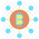 Reseau Bitcoins Reseau Bitcoin Connexion Bitcoin Icône