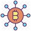 Reseau Bitcoins Reseau Bitcoin Connexion Bitcoin Icône