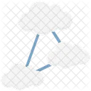 Hierarchie Cloud Computing Partage Icône