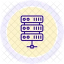 Serveur Reseau Contour Noir Icone Icon