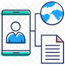 Reseau Mondial Partage Dinformations Partage De Donnees Icône