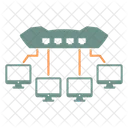 Hub Reseau Reseau Partage Icône