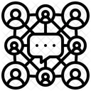 Reseau Connexion Travail Dequipe Icon