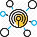 Reseau Web Reticulation Organisation Collaboration Satellite Connexion Mondiale Icône
