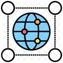 Grille Globe Reseau Icône