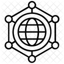 Grille Globe Reseau Icône