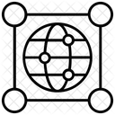 Grille Globe Reseau Icône