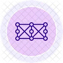 Icone Cercle De Couleur Reseau Neuronal Icon