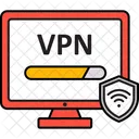 Reseau Prive Virtuel Protection Securite Du Reseau Icône