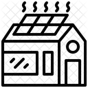 Residência com energia solar  Ícone