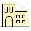 Residential Building Color Shadow Thinline Icon Icon