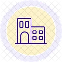 Residential Building Line Icon Icon