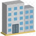 Flats Building Apartments Icon