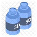 3 D Printer Solid Powder Resin Bottle Icon