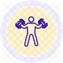 Lower Body Workout Line Icon Icon