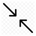Resize Minimize Diagonal Arrow Icon