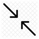 Resize Minimize Diagonal Arrow Icon