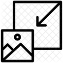 이미지 크기 조절 도구 UI 인터페이스 아이콘