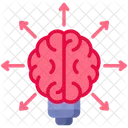 Resolucao De Problemas Cerebro Lampada Ícone