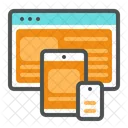 Movil Pantalla Sitio Web Icono