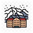 Resort Mountain Skiing Icon