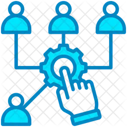 Resource Allocation Icon - Download in Colored Outline Style