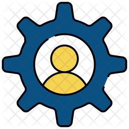 Resource Management Icon - Download in Colored Outline Style