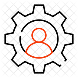 Resource Management Icon - Download in Line Style