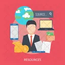 Resources Marketing Concept Icon