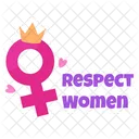 Respekt für Frauen  Symbol