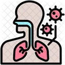 Respiratory Problem Virus Lung Icon