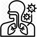 Respiratory Problem Virus Lung Icon