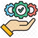 Responsability Hand Gear Icon