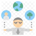 Responsibility Control Businessman Icon