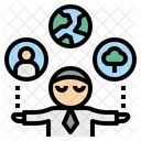 Responsibility Control Businessman Icon
