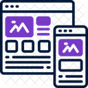 Responsivo Site Celular Ícone