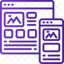 Responsivo Site Celular Ícone