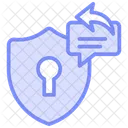 Icono De Linea De Duotono De Respuesta De Seguridad Icono