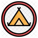 Rest Area Tent Camping Icon