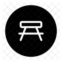 Rest Area Bench Picnic Table Icon