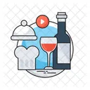 Restaurant Wine Platter Icon