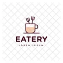 Cafeteria Logo Heisser Kaffee Cafe Logo Symbol