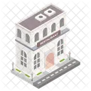 Plaza Architecture Restaurant Building Icon
