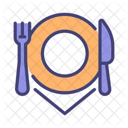 Restaurant cutlery place setting  Icon