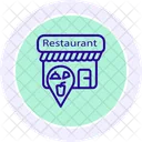 Restaurant Locator Liniensymbol Icon