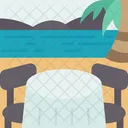Restaurant Beach Resort Icon