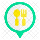 Restaurant Location Spoon Fork Icon
