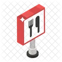 Road Sign Restaurant Sign Road Symbol Icon