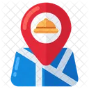 Restaurantstandort Restaurantrichtung Heim GPS Symbol