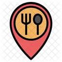 Restaurant Platzhalter Pin Pointer GPS Kartenstandort Symbol